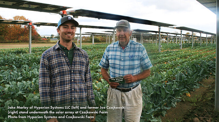 Jake Marley of Hyperion Systems LLC and farmer Joe Czajkowski