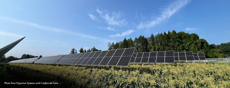 The 450-kilowatt solar array at Czajkowski Farm in Hadley