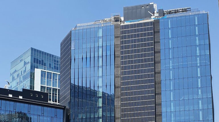 SMA South America and STC Sunbelt SpA Commission Photovoltaic Facade on Notable Corporate Building in Chile